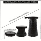 Collapsible Telescopic Stool 330 lb Capacity Adjustable Height