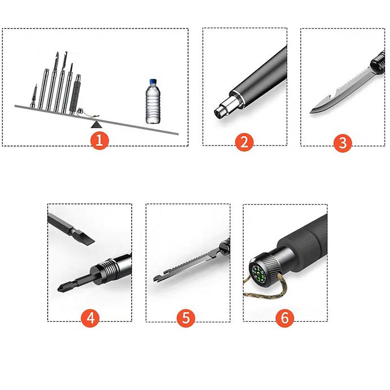 Collapsible Trekking Pole Aircraft-Grade Aluminum Adjustable EVA Grip