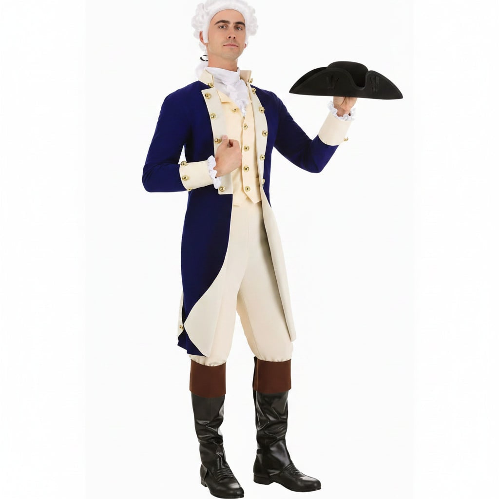 Colonial Costume Set Long Coat Ready To Wear