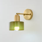 Colored Glass Warm LED Wall Sconce (Hardwired)