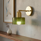 Colored Glass Warm LED Wall Sconce (Hardwired)