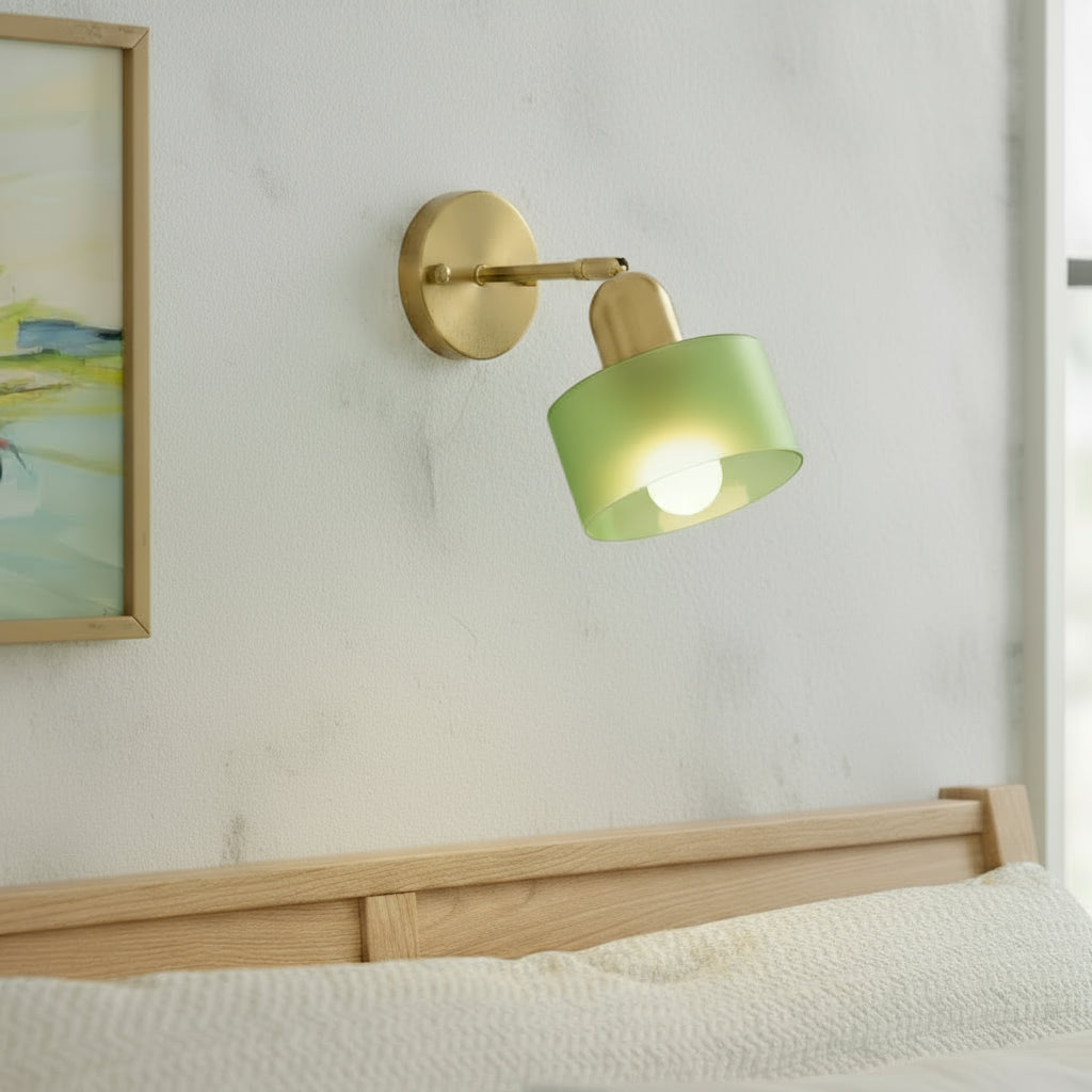 Colored Glass Warm LED Wall Sconce (Hardwired)