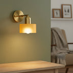 Colored Glass Warm LED Wall Sconce (Hardwired)