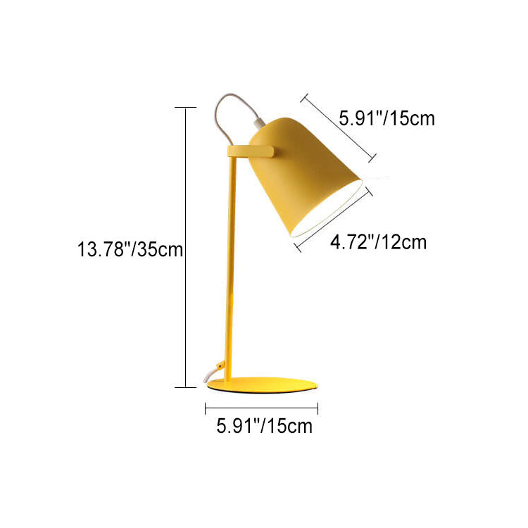 Colorful Compact Iron Table Lamp (Universal E26 Base)
