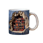 Colorful Wraparound Bookshelf Ceramic Mug (10.6 oz)
