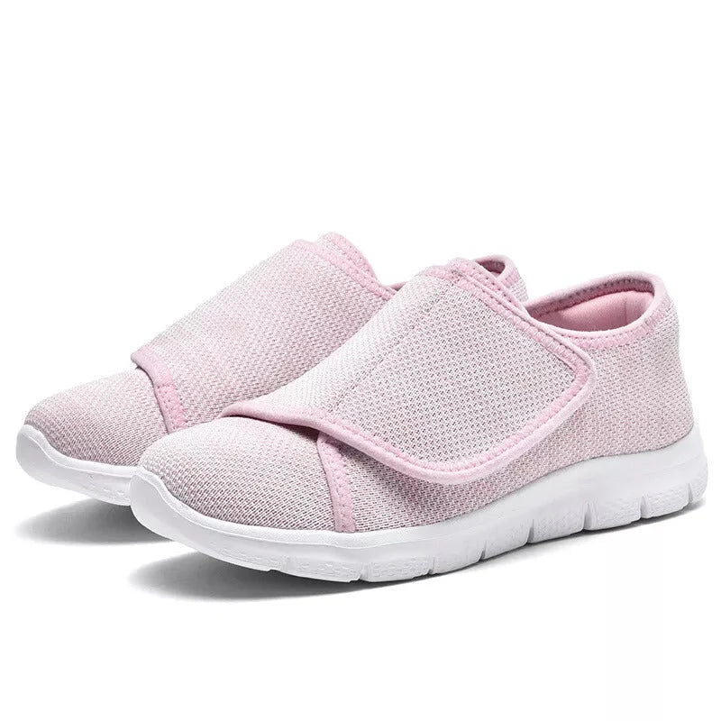 Comfort Shoes Wide Fit Adjustable Closure Shock-Absorbing Sole