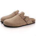 Comfort Slides Suede Upper Cork Insole & Non-Slip Outsole