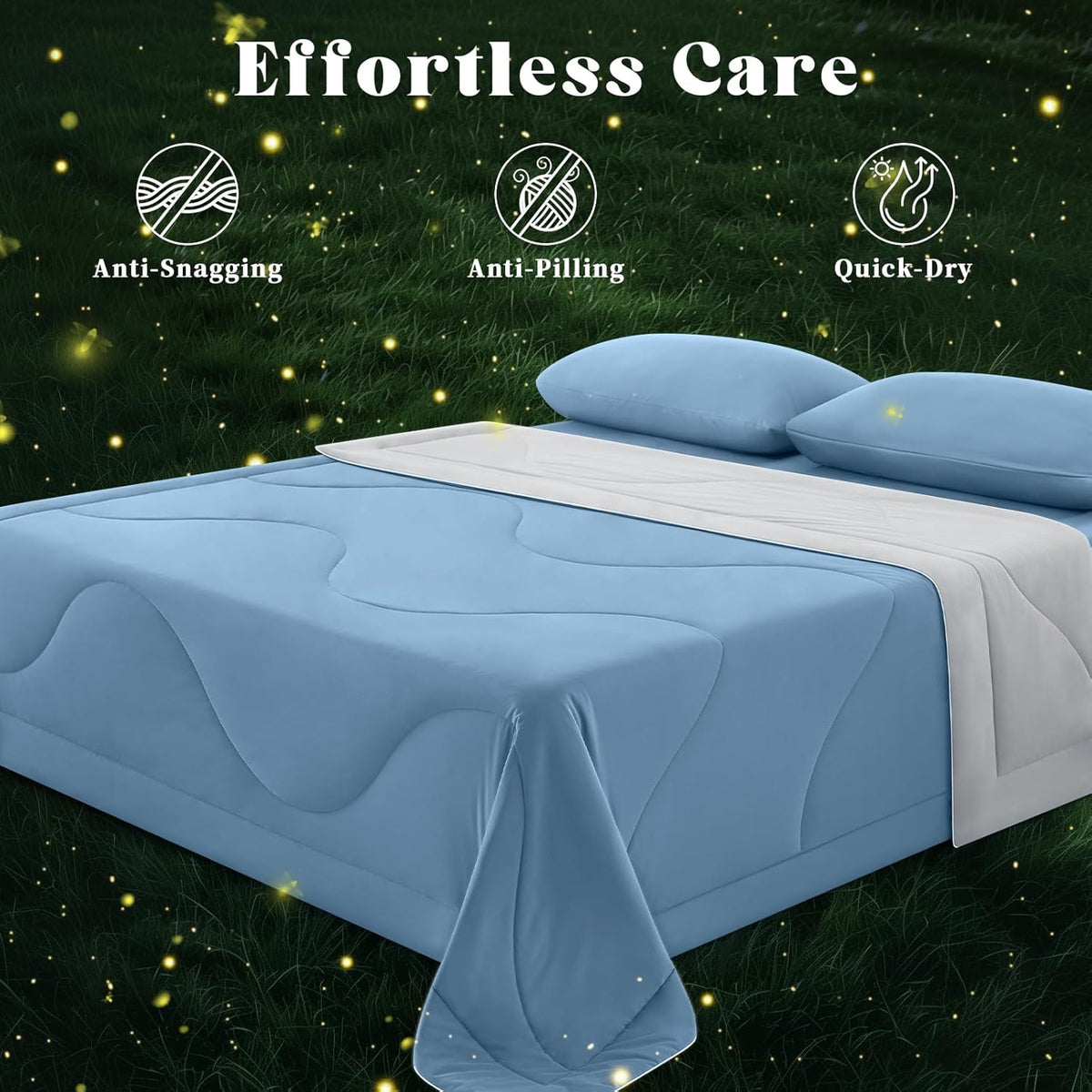 Comforter Breathable Cooling Moisture-Wicking 3D Hollow-Fiber