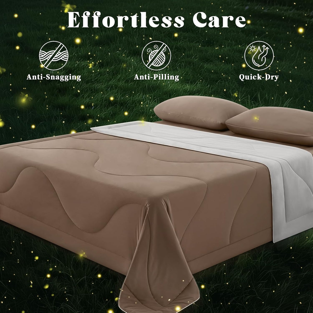 Comforter Breathable Cooling Moisture-Wicking 3D Hollow-Fiber