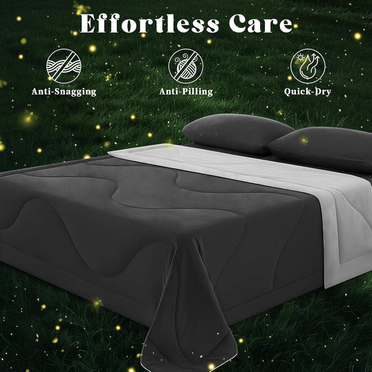 Comforter Breathable Cooling Moisture-Wicking 3D Hollow-Fiber