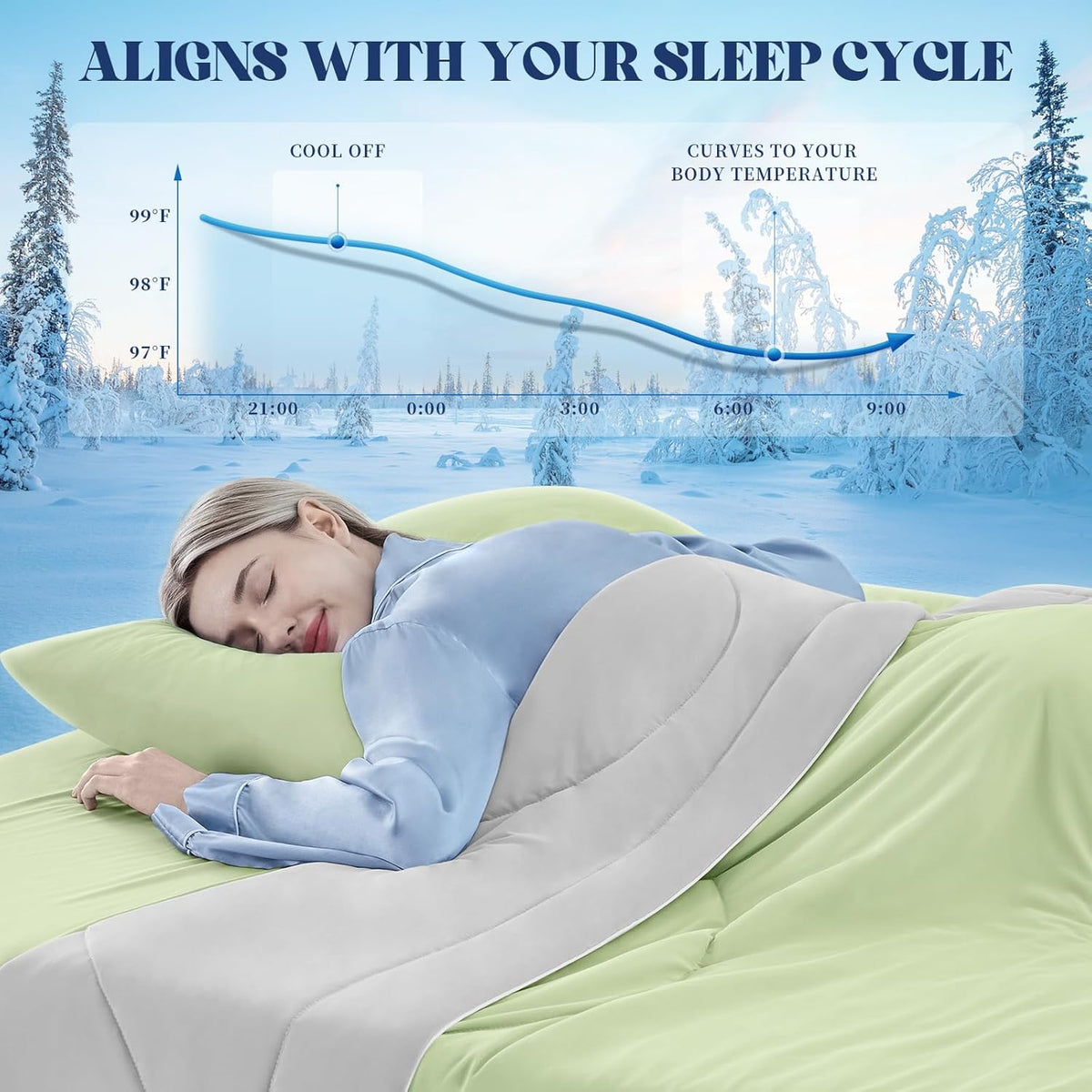 Comforter Breathable Cooling Moisture-Wicking 3D Hollow-Fiber
