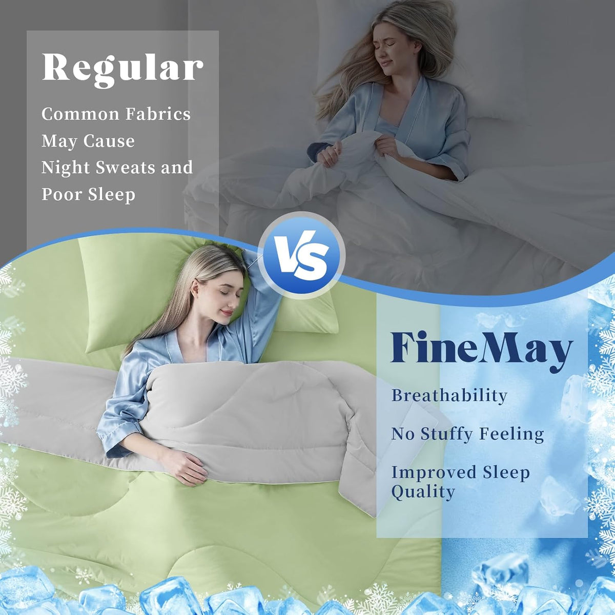 Comforter Breathable Cooling Moisture-Wicking 3D Hollow-Fiber