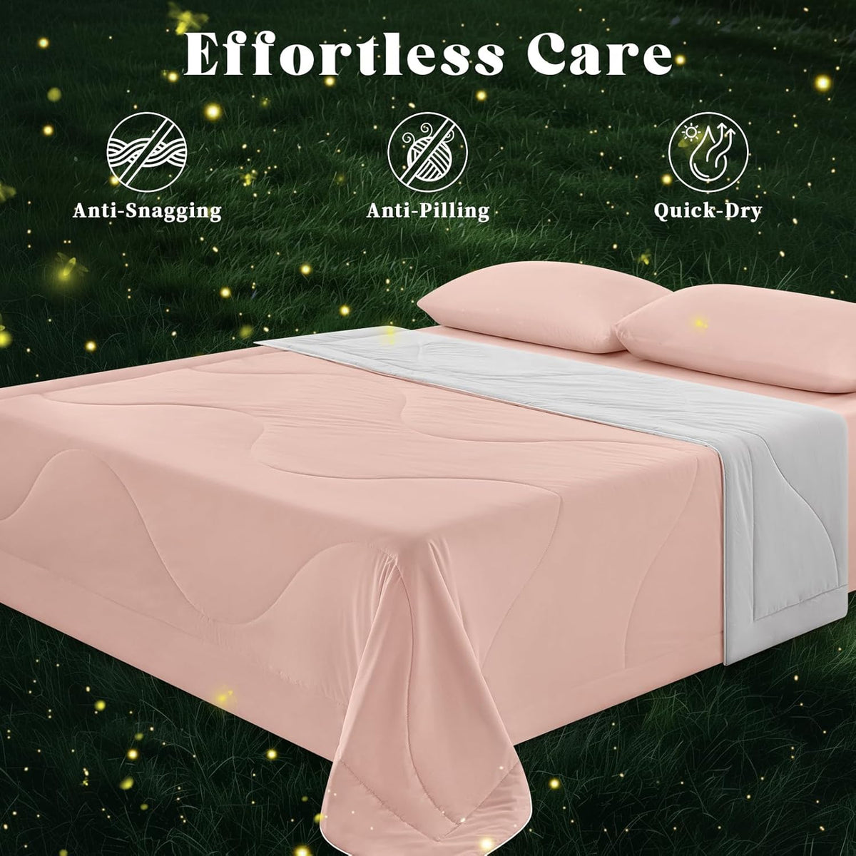Comforter Breathable Cooling Moisture-Wicking 3D Hollow-Fiber