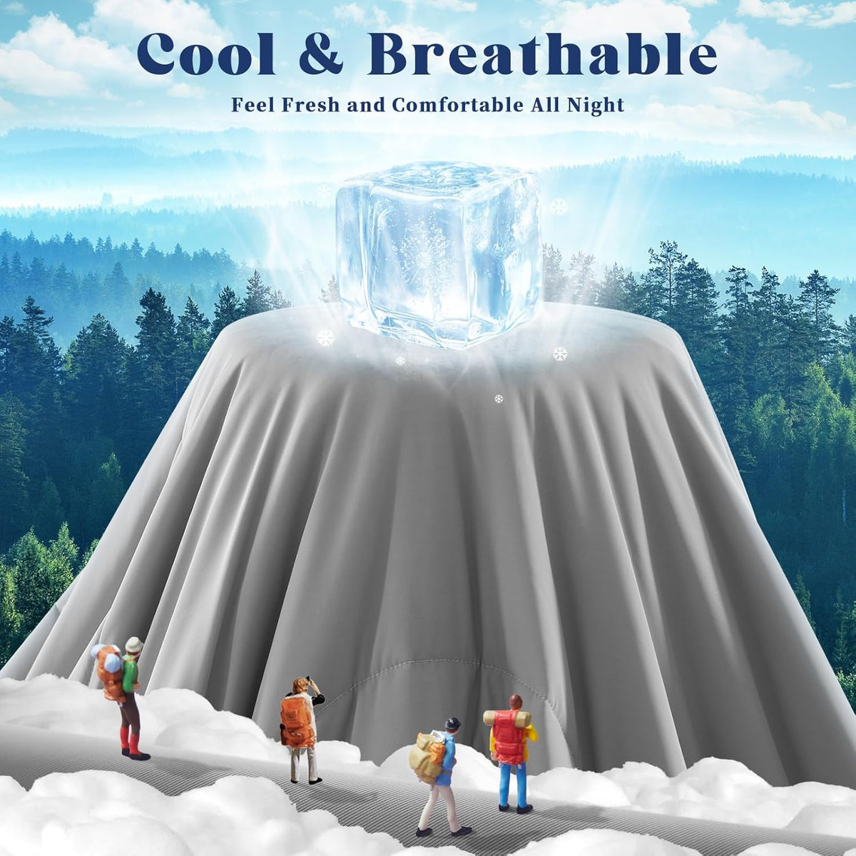 Comforter Breathable Cooling Moisture-Wicking 3D Hollow-Fiber