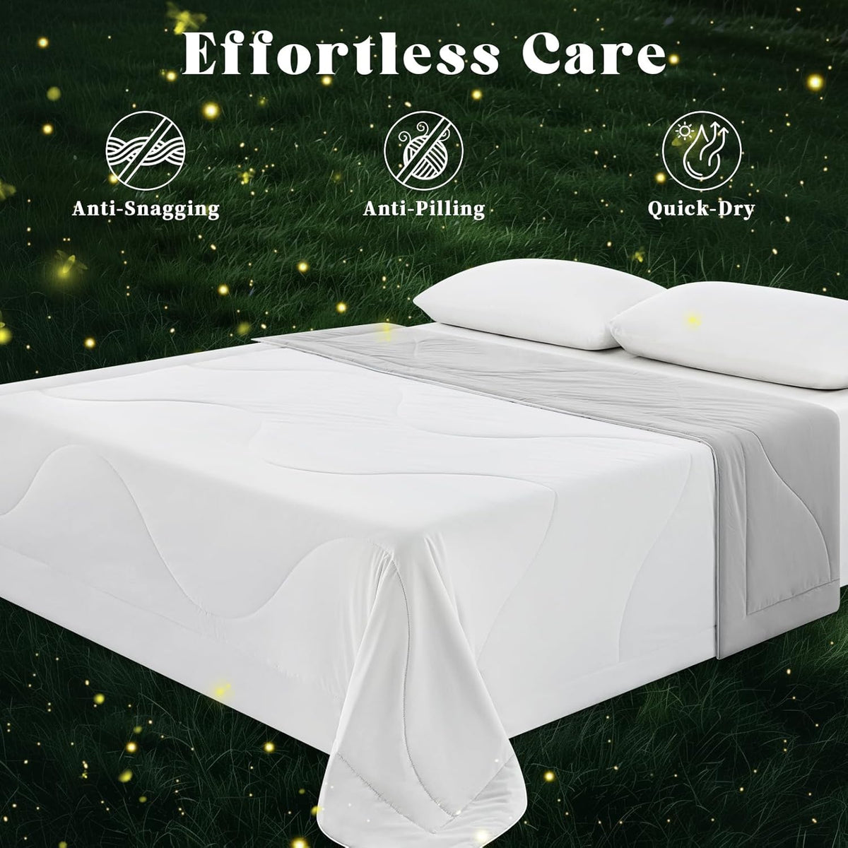 Comforter Breathable Cooling Moisture-Wicking 3D Hollow-Fiber