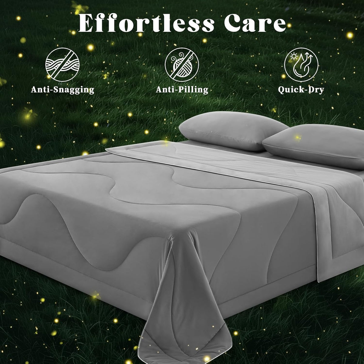 Comforter Breathable Cooling Moisture-Wicking 3D Hollow-Fiber