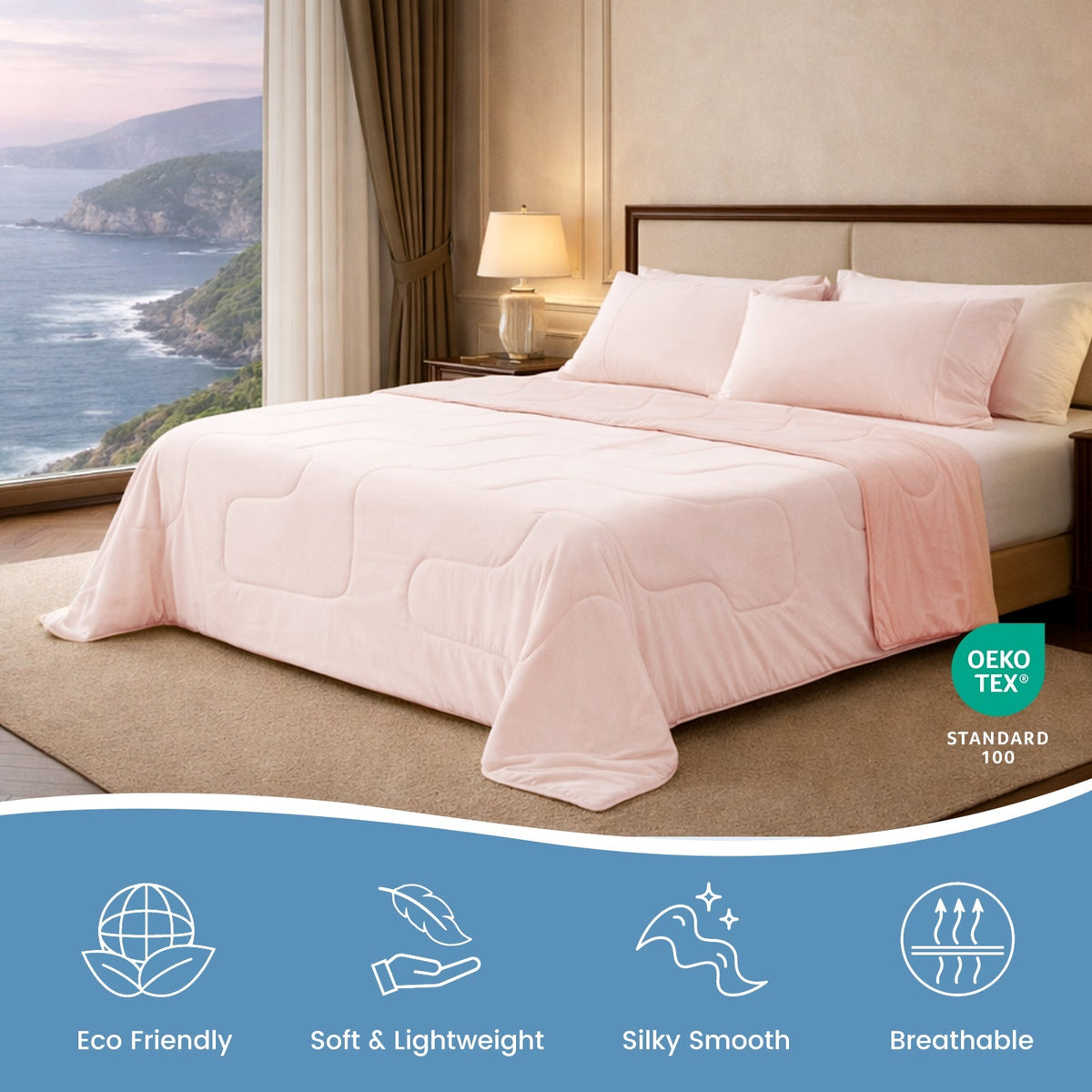 Comforter Cooling Lightweight Plant-Based Fill