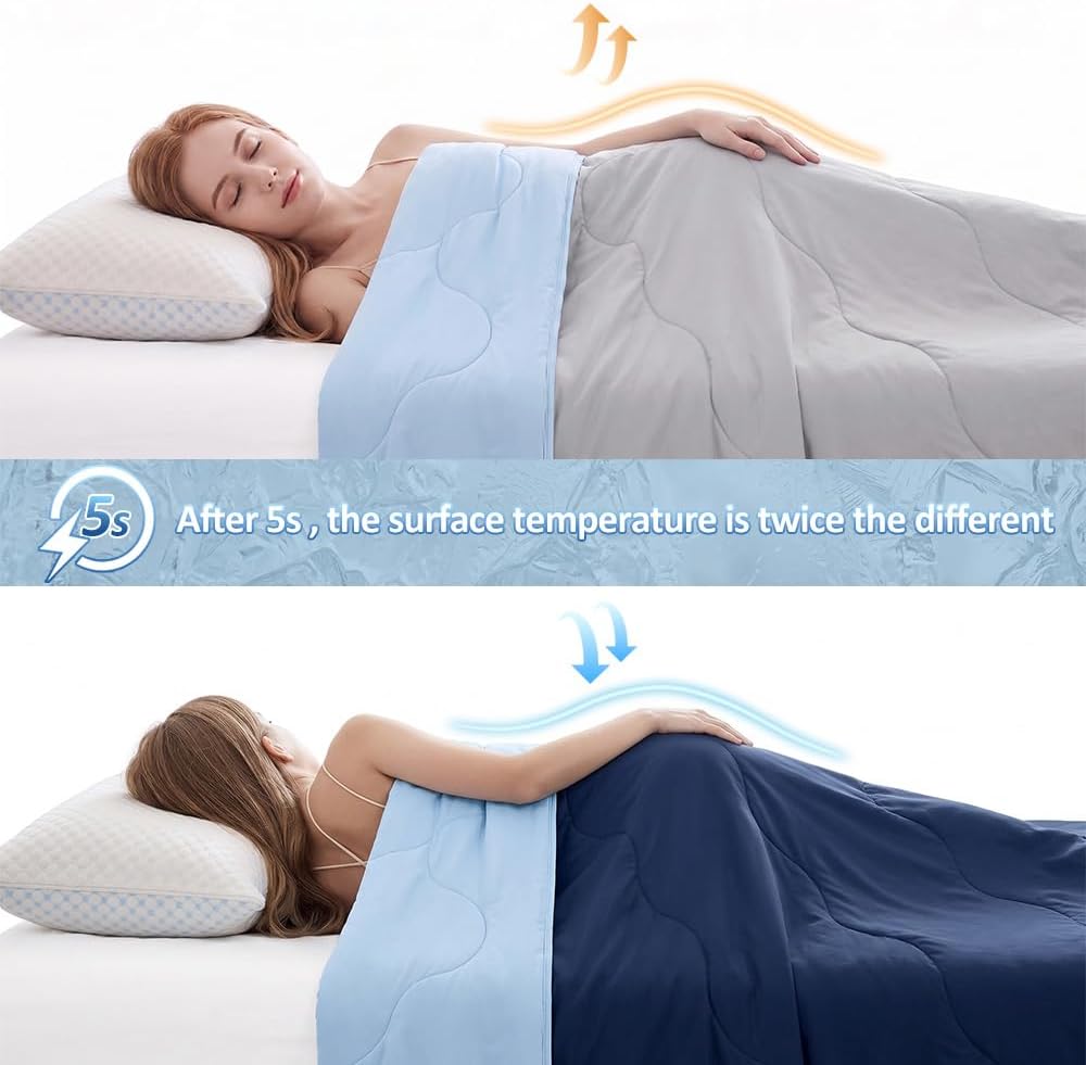 Comforter Cooling & Reversible Lightweight Polyester Fill