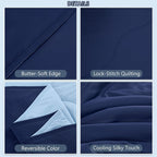 Comforter Cooling & Reversible Lightweight Polyester Fill