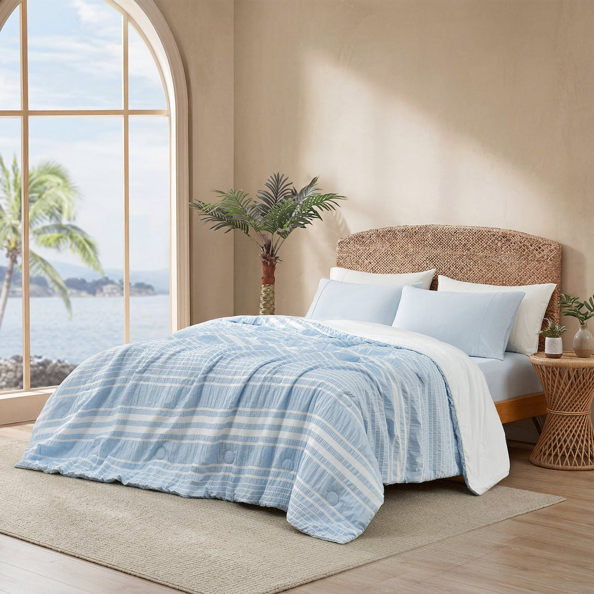 Comforter Cooling Seersucker Lightweight