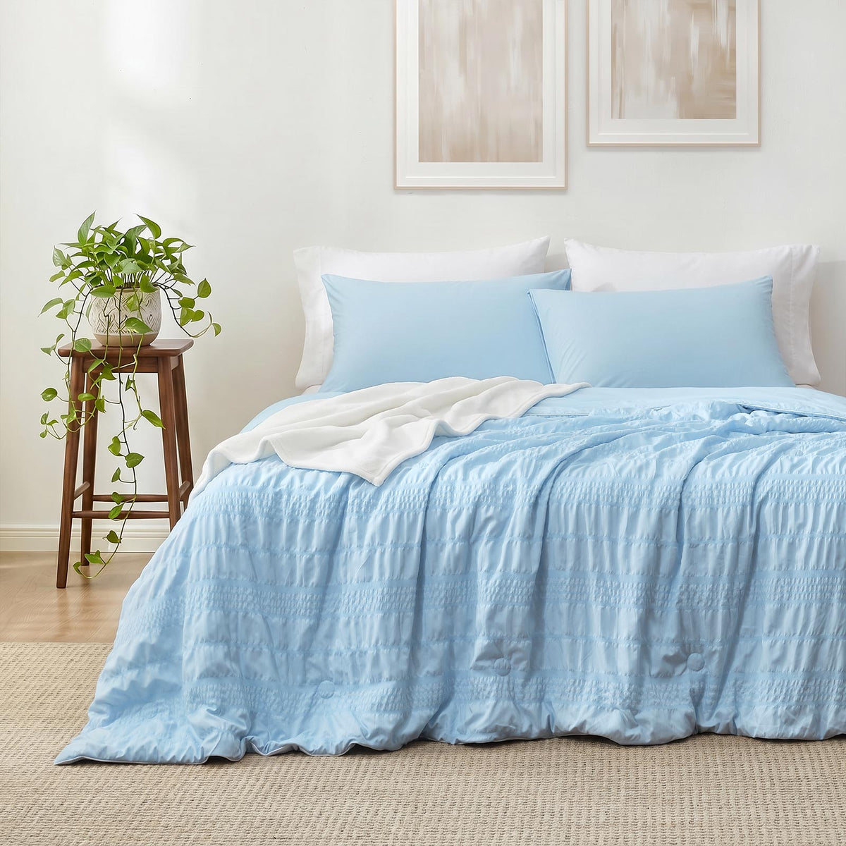 Comforter Cooling Seersucker Machine Washable