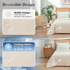 Comforter Cooling Waffle Pattern Plant-Based Fill