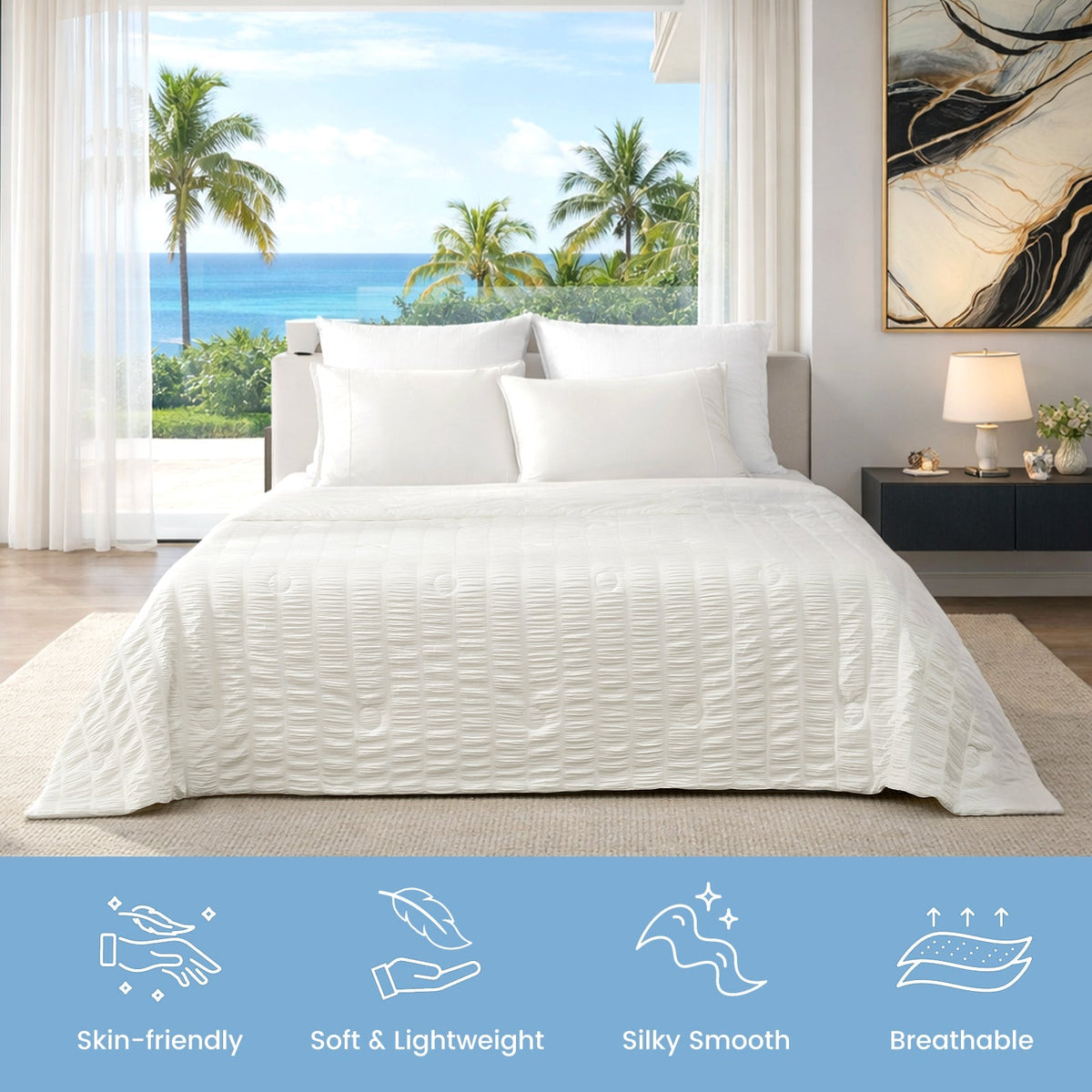 Comforter Seersucker Cooling Lightweight