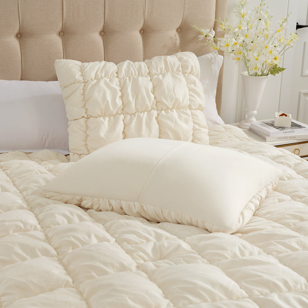 Comforter Set 3D Bubble Texture All-Season Breathable