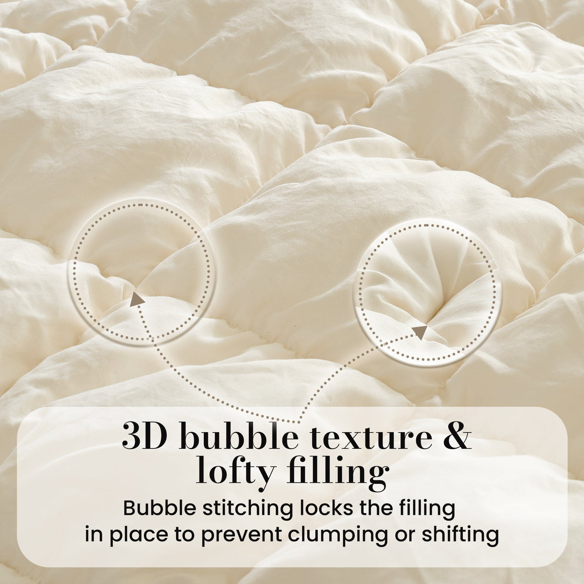 Comforter Set 3D Bubble Texture All-Season Breathable