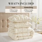 Comforter Set 3D Bubble Texture All-Season Breathable