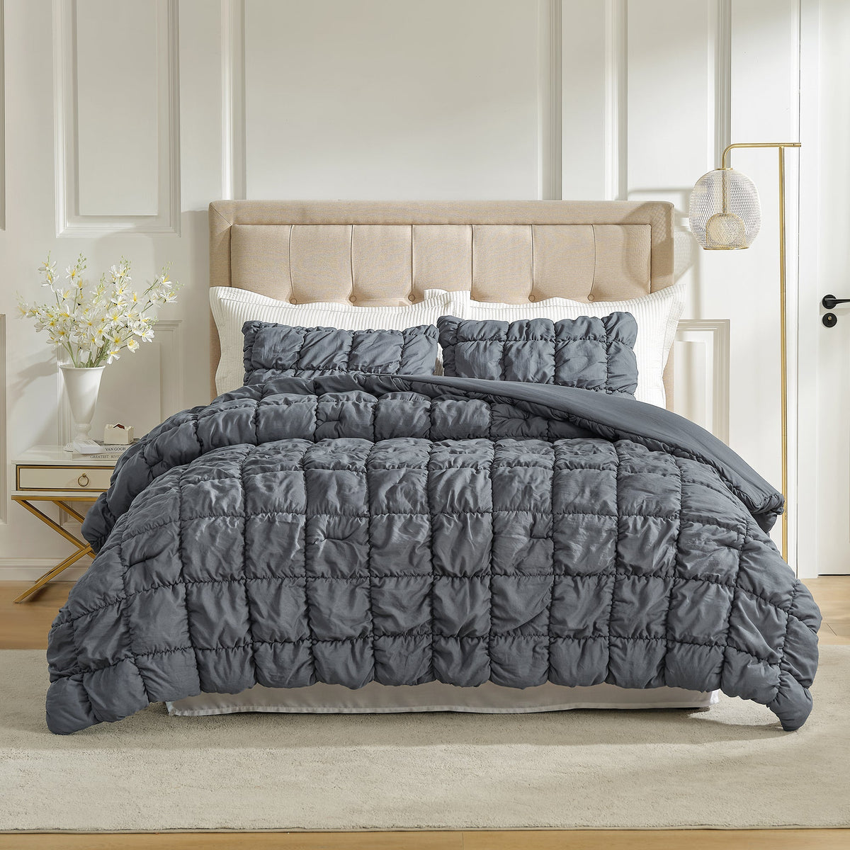 Comforter Set 3D Bubble Texture All-Season Breathable