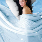 Comforter Set Breathable & Moisture-Wicking Wavy Quilted