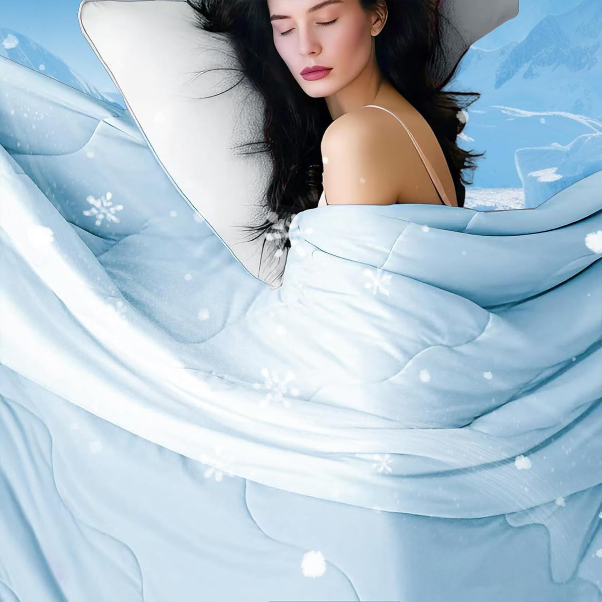 Comforter Set Breathable & Moisture-Wicking Wavy Quilted