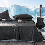 Comforter Set Breathable & Moisture-Wicking Wavy Quilted