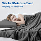 Comforter Set Breathable & Moisture-Wicking Wavy Quilted
