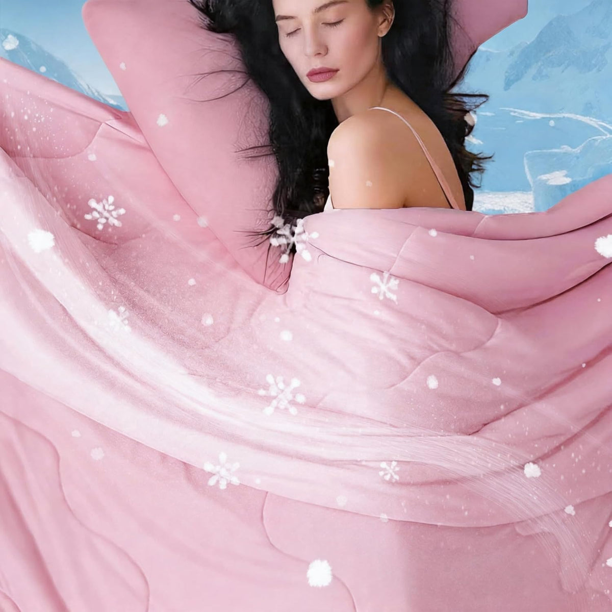 Comforter Set Breathable & Moisture-Wicking Wavy Quilted