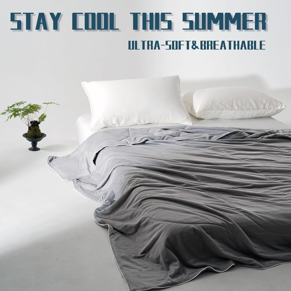 Comforter Set Breathable & Moisture-Wicking Wavy Quilted