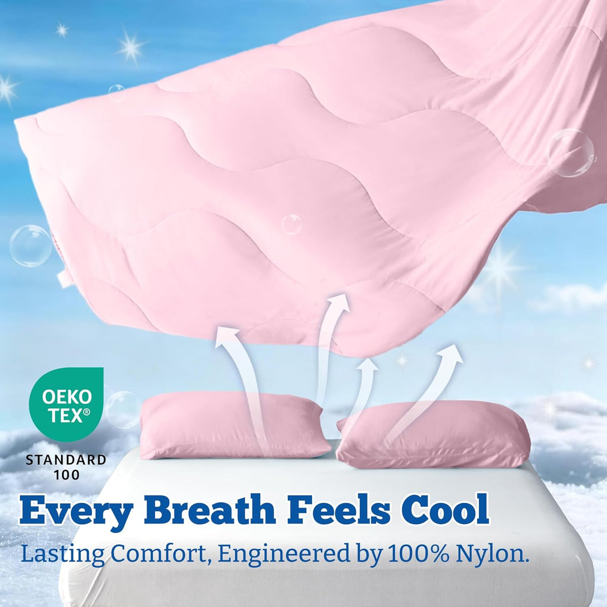 Comforter Set Breathable & Moisture-Wicking Wavy Quilted