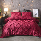 Comforter Set Pinch-Pleat Geometric Hypoallergenic