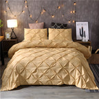 Comforter Set Pinch-Pleat Geometric Hypoallergenic