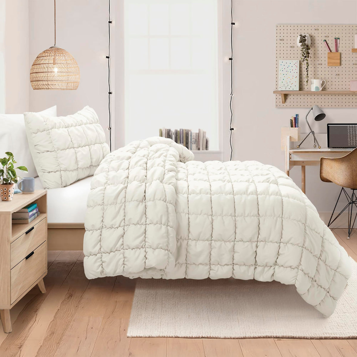 Comforter Set Plush Microfiber All-Season Three-Piece