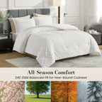 Comforter Set Reversible Diamond Jacquard All-Season