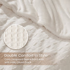 Comforter Set Reversible Waffle Jacquard & Down-Alternative