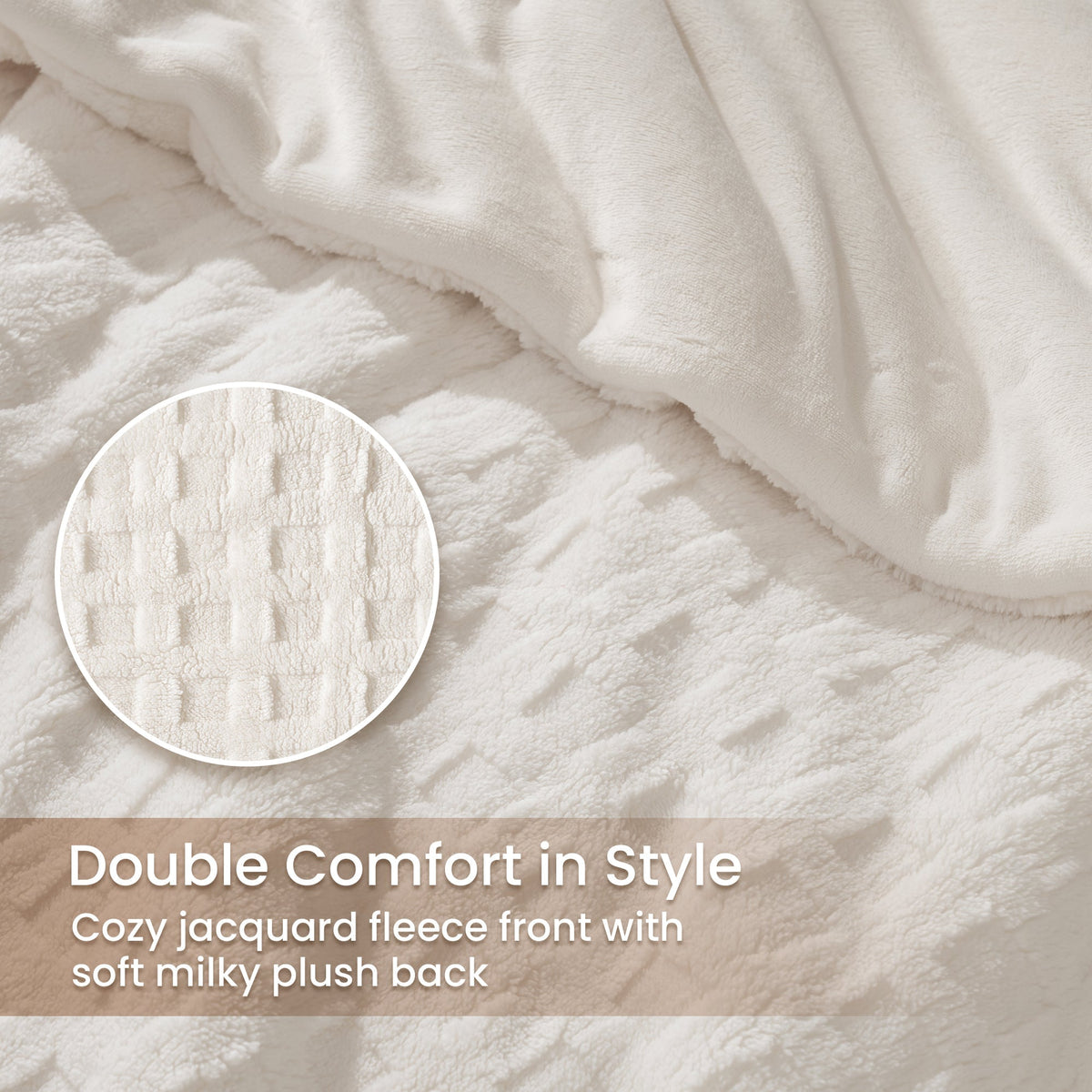 Comforter Set Reversible Waffle Jacquard & Down-Alternative
