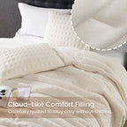 Comforter Set Reversible Waffle Jacquard & Down-Alternative