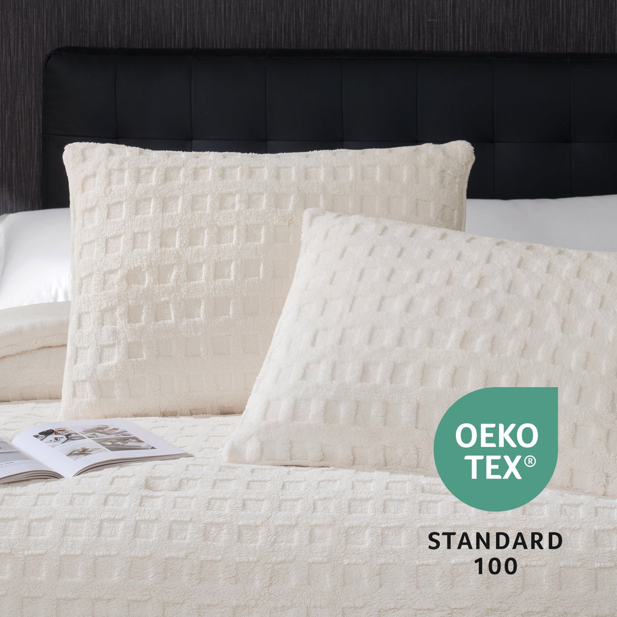 Comforter Set Reversible Waffle Jacquard & Down-Alternative