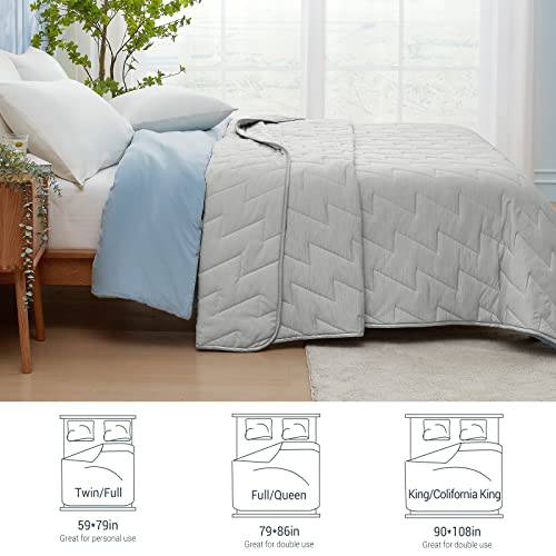 Comforter Temperature-Regulating Reversible V-Quilted