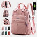 Commuter Backpack USB Charging Port Water-Resistant Laptop Pocket