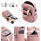 Commuter Backpack USB Charging Port Water-Resistant Laptop Pocket