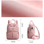 Commuter Backpack USB Charging Port Water-Resistant Laptop Pocket